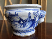 NEVERS FAIENCE CACHE POT, 18TH