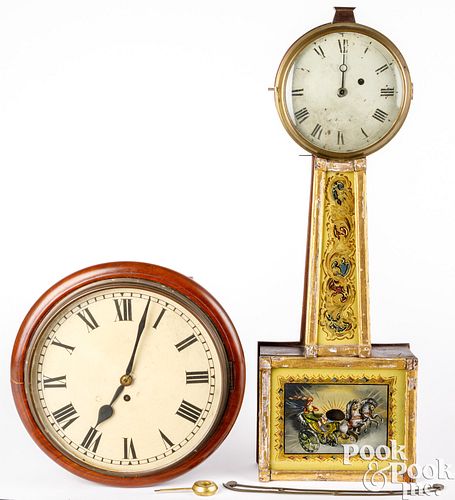 NEW ENGLAND BANJO TIMEPIECE, 19TH