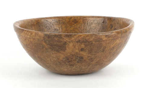New England burl bowl 19th c. 5" h.