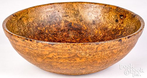 NEW ENGLAND BURL BOWL, 19TH C.New