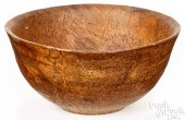 NEW ENGLAND BURL BOWL, 19TH C.