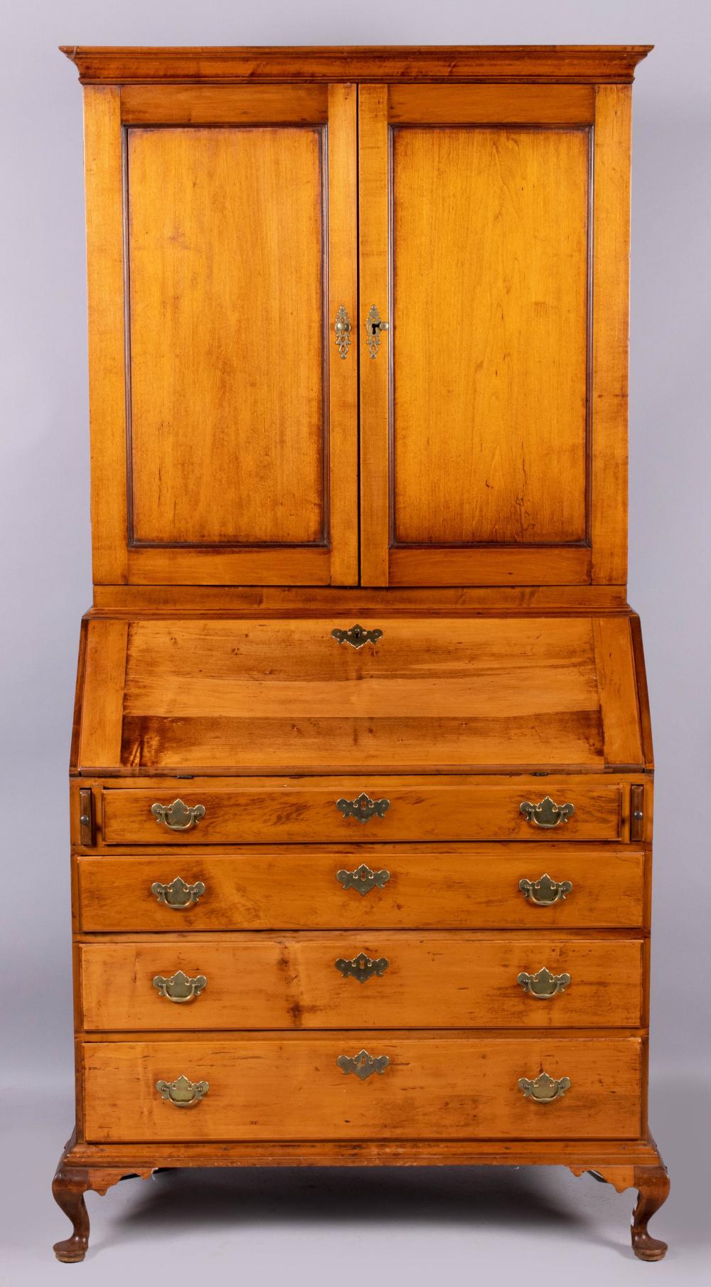NEW ENGLAND CHIPPENDALE BIRCH SLANT