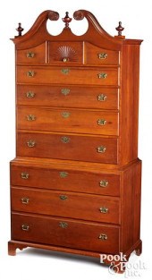 NEW ENGLAND CHIPPENDALE CHERRY