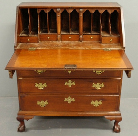 New England Chippendale cherry desk