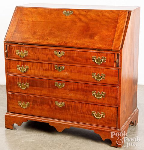 NEW ENGLAND CHIPPENDALE SLANT FRONT