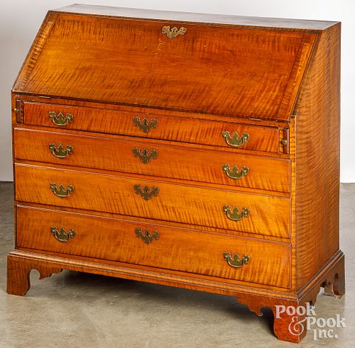 NEW ENGLAND CHIPPENDALE SLANT-FRONT