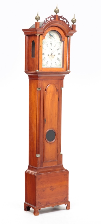 NEW ENGLAND CHIPPENDALE TALL CASE