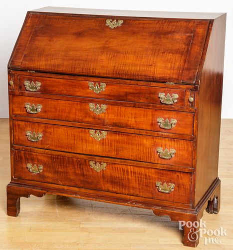 NEW ENGLAND CHIPPENDALE TIGER MAPLE