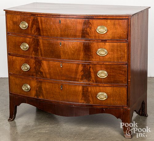 NEW ENGLAND FEDERAL INLAID MAHOGANY