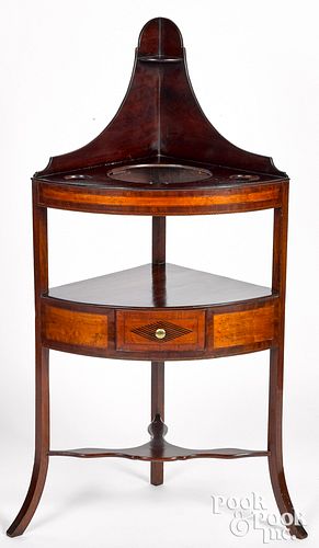 NEW ENGLAND FEDERAL MAHOGANY CORNER