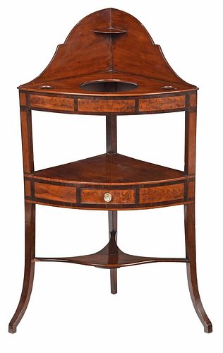 NEW ENGLAND FEDERAL MAHOGANY CORNER