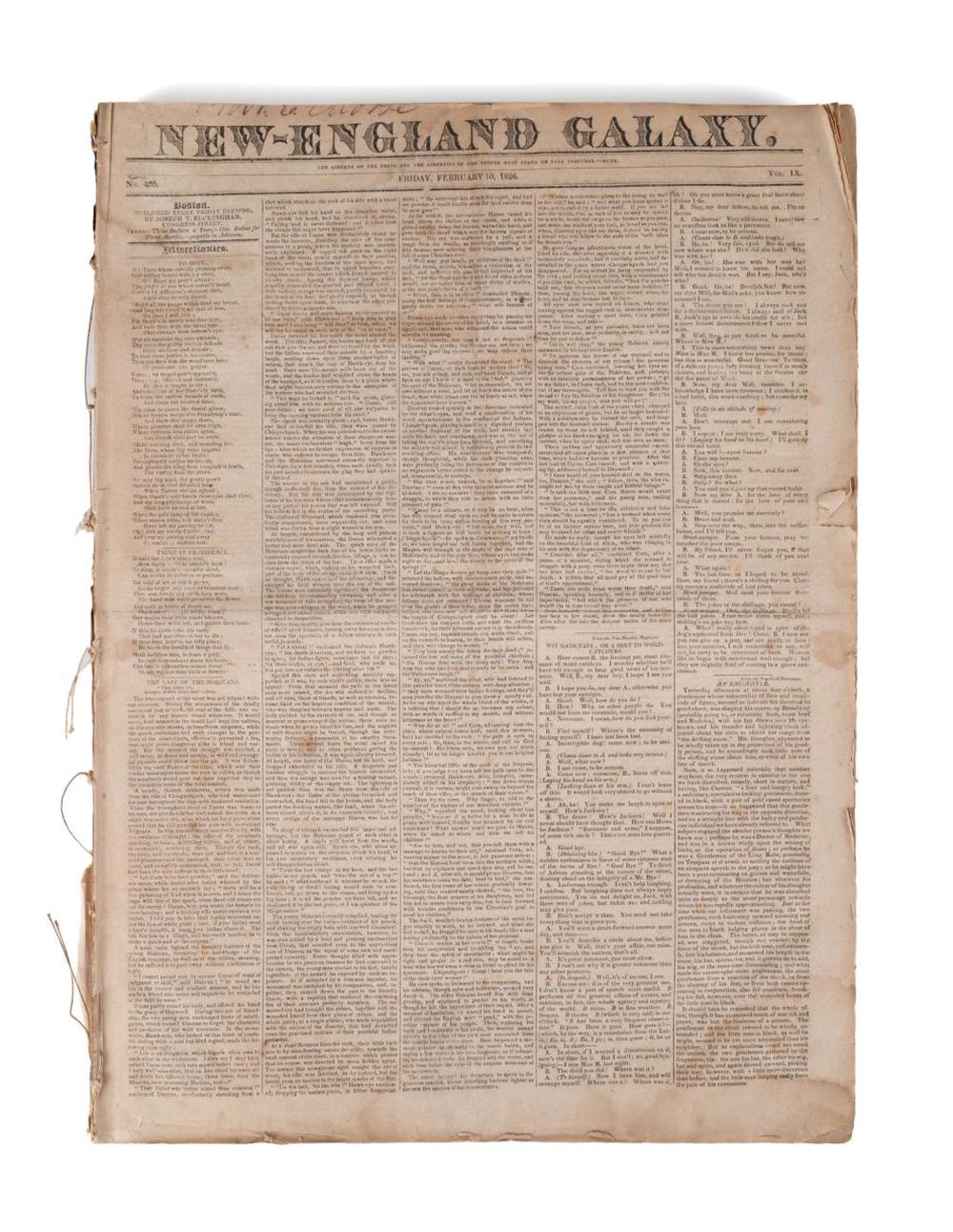 NEW ENGLAND GALAXY NEWSPAPER SET,
