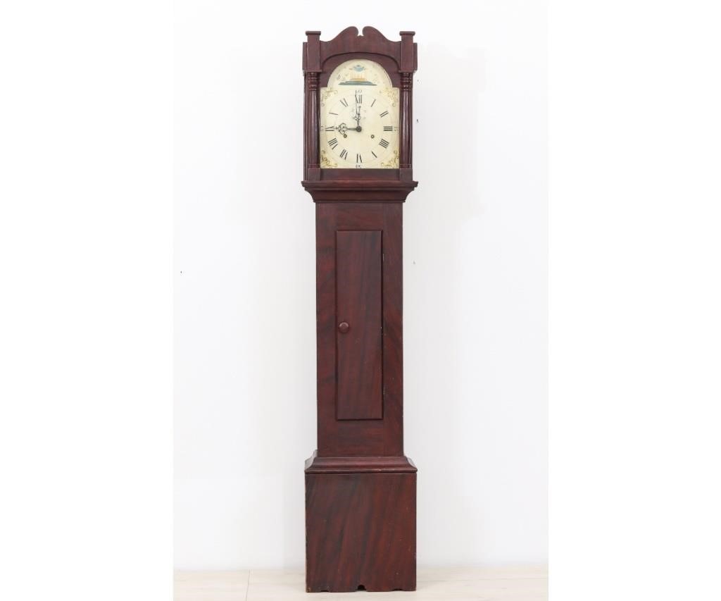 New England grain painted tall case