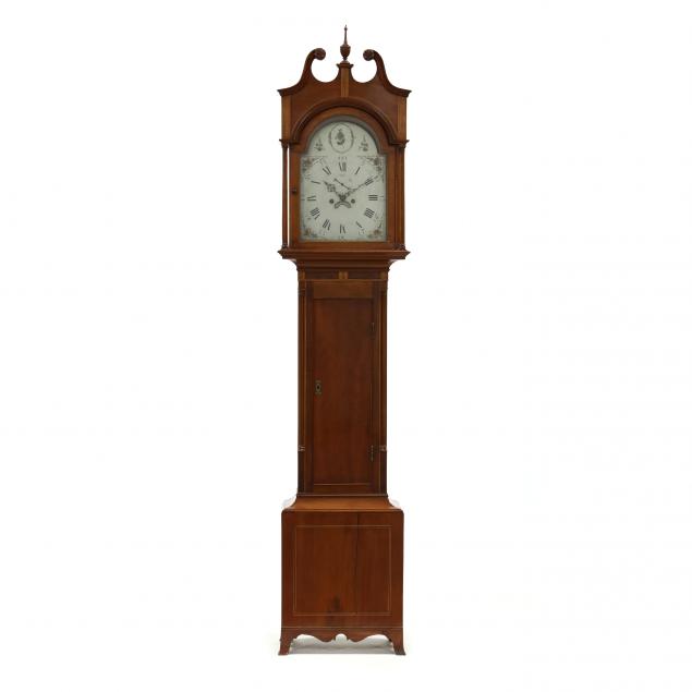 NEW ENGLAND INLAID CHERRY TALL CASE