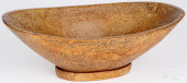 NEW ENGLAND OBLONG BURL BOWL,