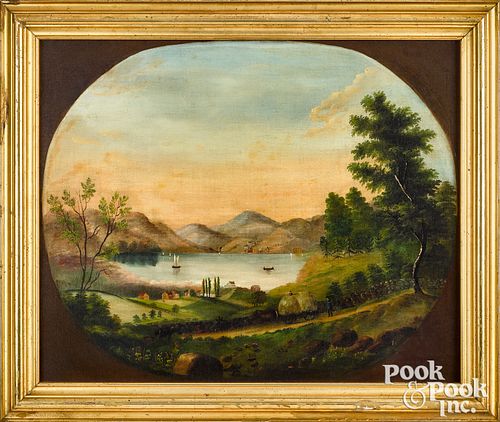 NEW ENGLAND OIL ON CANVAS PRIMITIVE