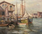 NEW ENGLAND OIL ON CANVAS HARB
