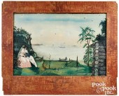 NEW ENGLAND OIL ON PANEL OF A