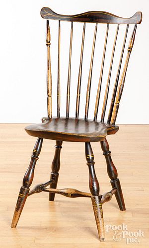 NEW ENGLAND PAINTED FANBACK WINDSOR