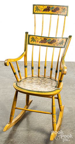 NEW ENGLAND PAINTED HIGHBACK