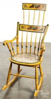 NEW ENGLAND PAINTED HIGHBACK W