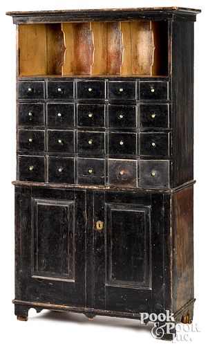 NEW ENGLAND PAINTED PINE APOTHECARY