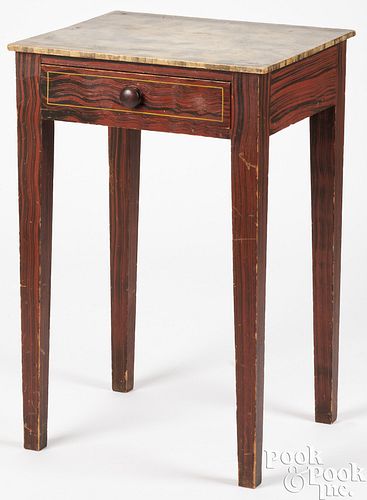 NEW ENGLAND PAINTED PINE ONE DRAWER