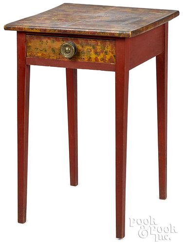 NEW ENGLAND PAINTED PINE ONE-DRAWER