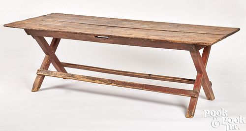 NEW ENGLAND PAINTED PINE SAWBUCK
