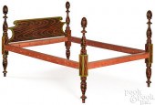 NEW ENGLAND PAINTED ROPE BED,