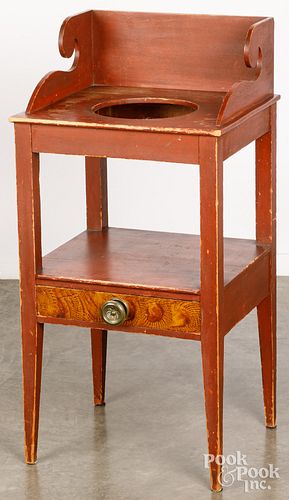 NEW ENGLAND PAINTED WASHSTAND, 19TH
