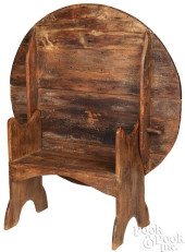 NEW ENGLAND PINE CHAIR TABLE,