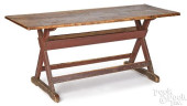 NEW ENGLAND PINE SAWBUCK TABLE