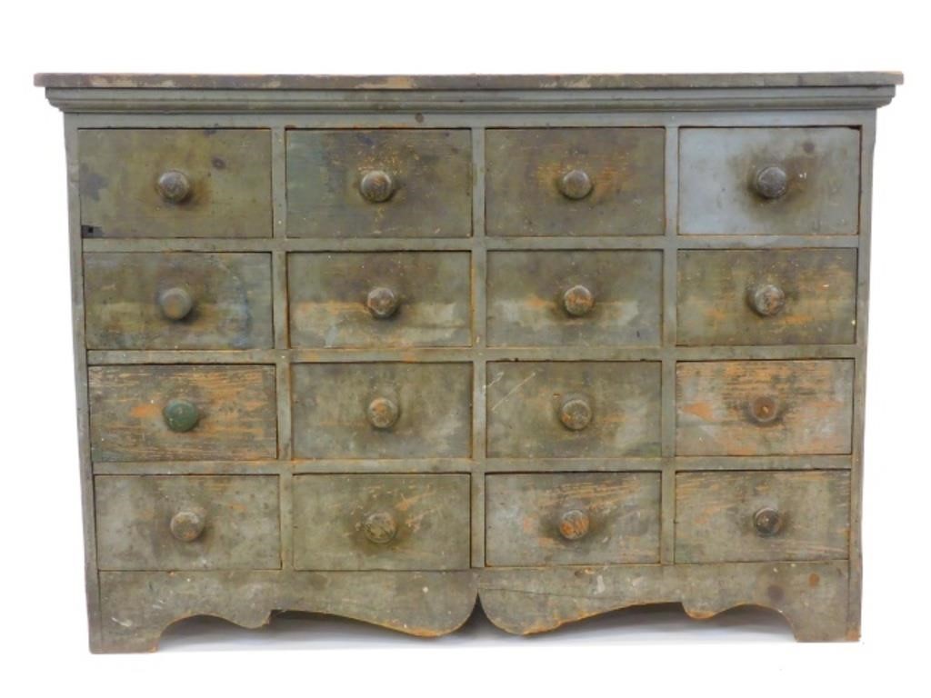 NEW ENGLAND PINE SIXTEEN-DRAWER