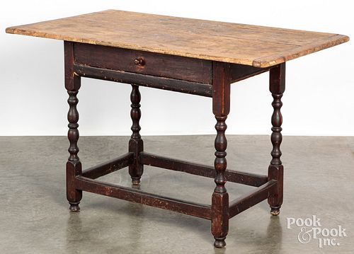 NEW ENGLAND PINE TAVERN TABLE,