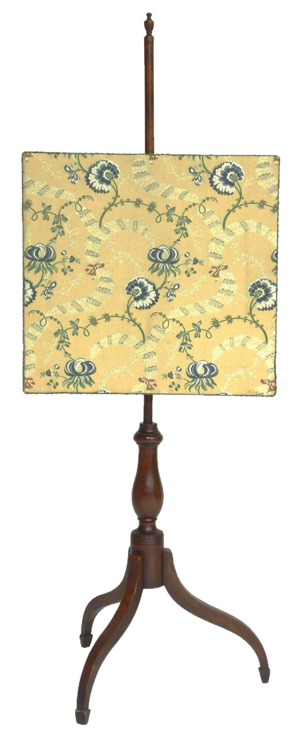NEW ENGLAND POLE SCREEN, EARLY 19TH