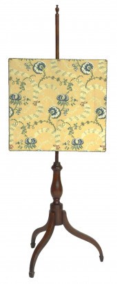 NEW ENGLAND POLE SCREEN, EARLY