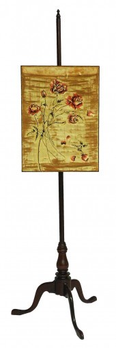 NEW ENGLAND POLE SCREEN, LATE