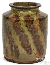 NEW ENGLAND REDWARE CROCK, 19T
