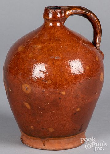 NEW ENGLAND REDWARE JUG, 19TH C.New
