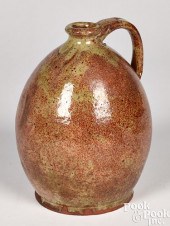 NEW ENGLAND REDWARE JUG, 19TH