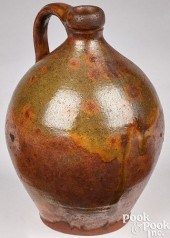 NEW ENGLAND REDWARE JUG, 19TH