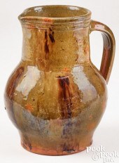 NEW ENGLAND REDWARE PITCHER, 1