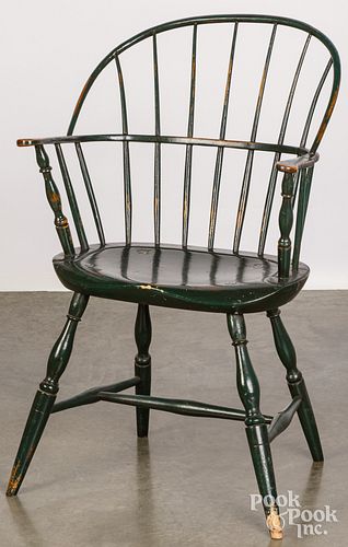 NEW ENGLAND SACKBACK WINDSOR CHAIR,