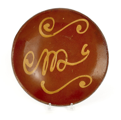 New England slip decorated plate
