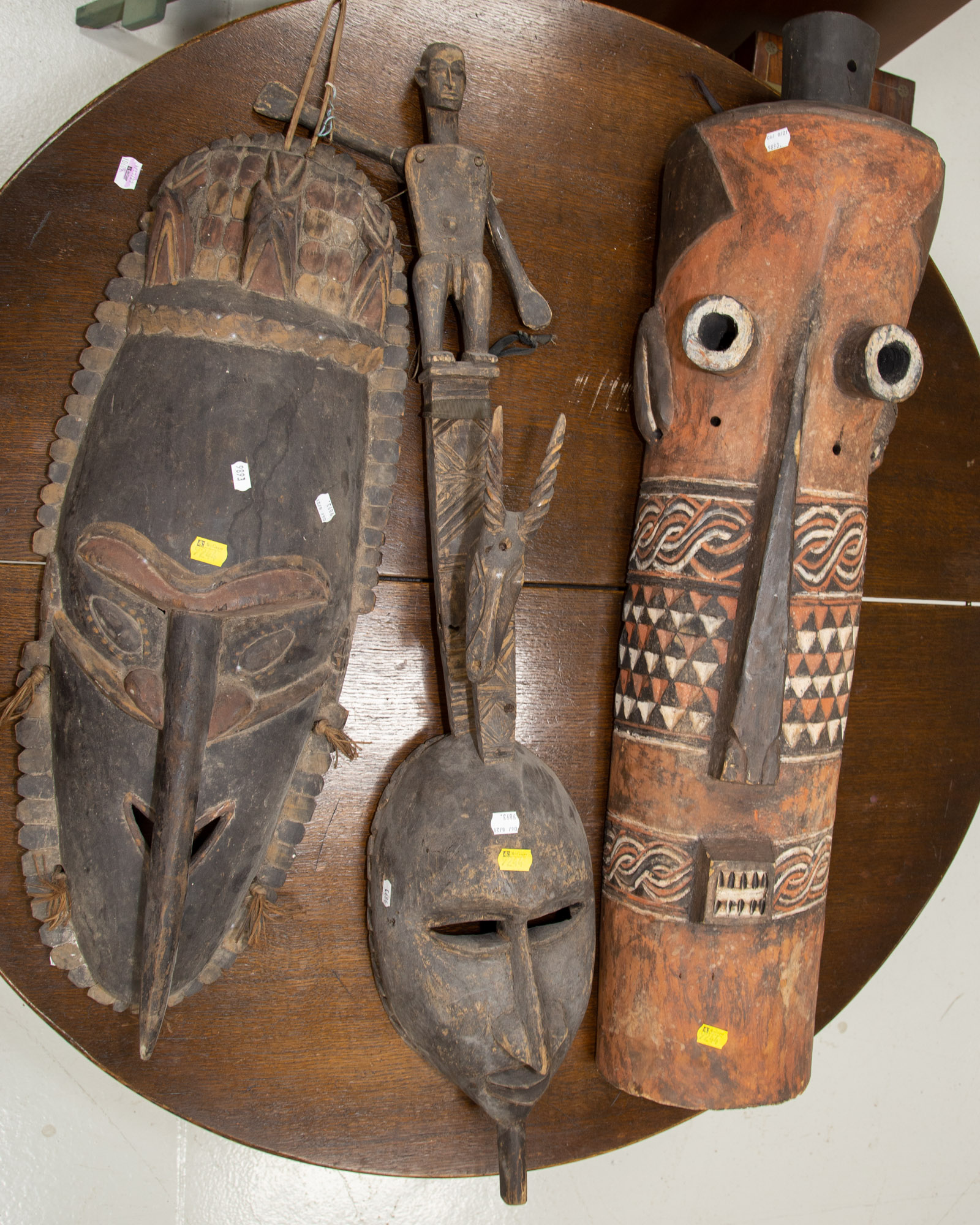 NEW GUINEA GABLE MASK; TWO