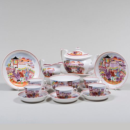 NEW HALL PORCELAIN CHINOISERIE PART