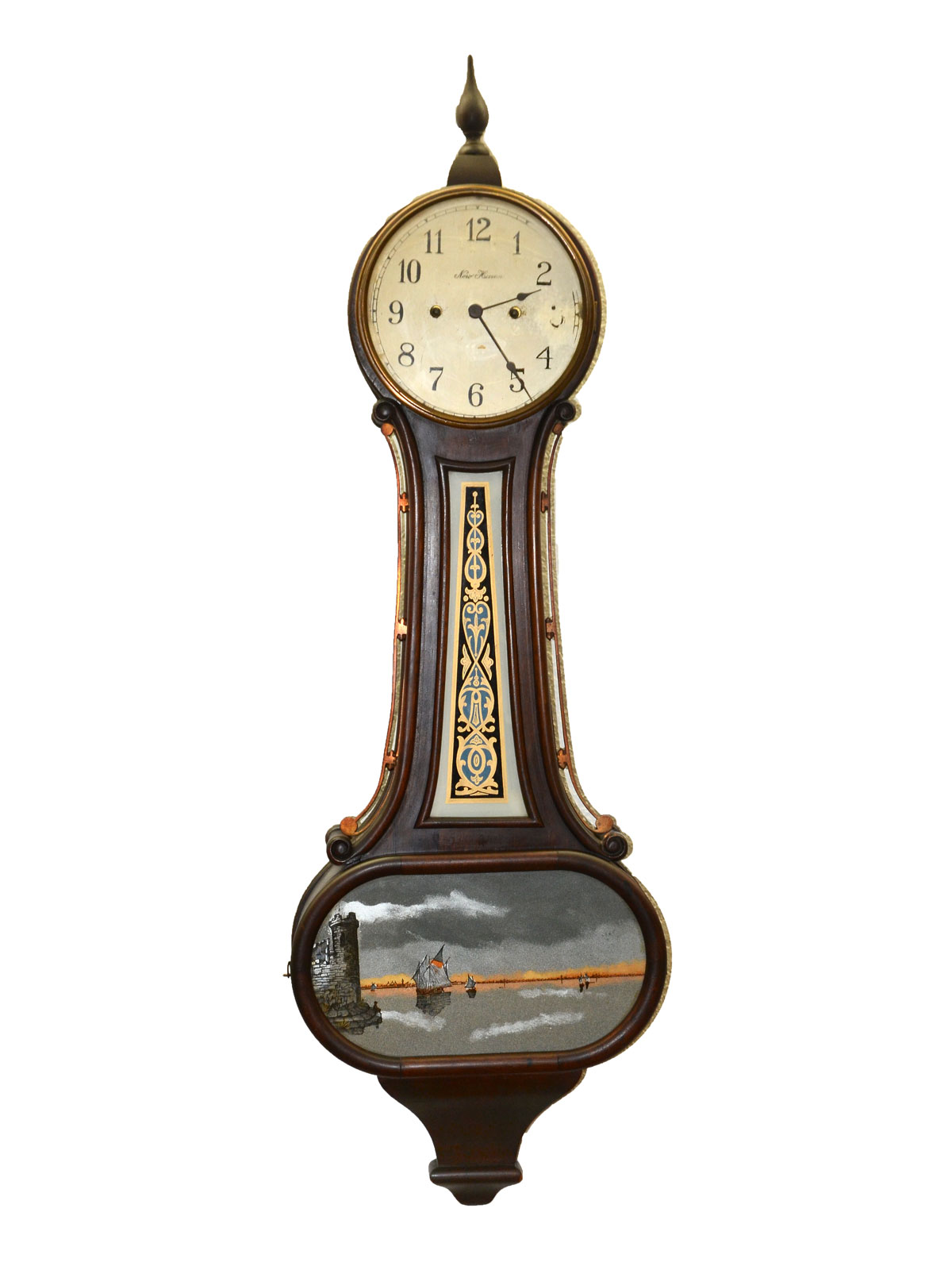 NEW HAVEN BANJO CLOCK: Reverse