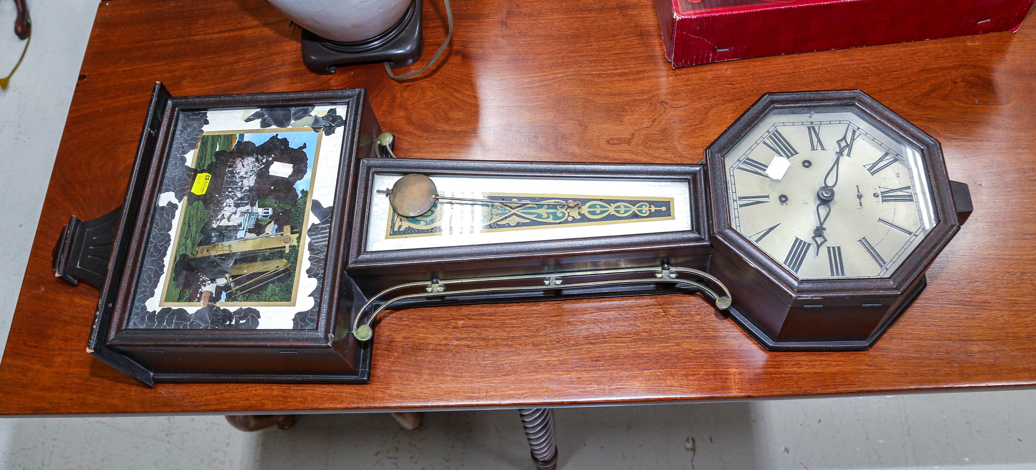 NEW HAVEN CLOCK COMPANY MAHOGANY