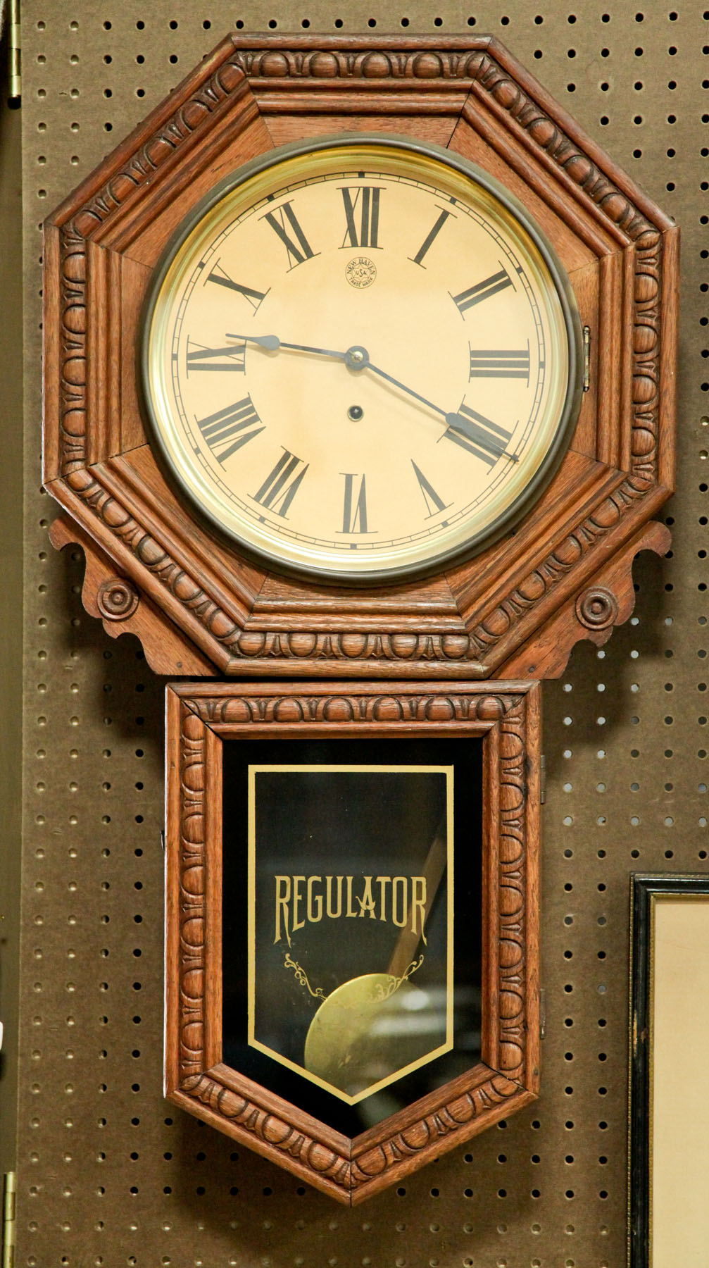 NEW HAVEN REGULATOR WALL CLOCK. 